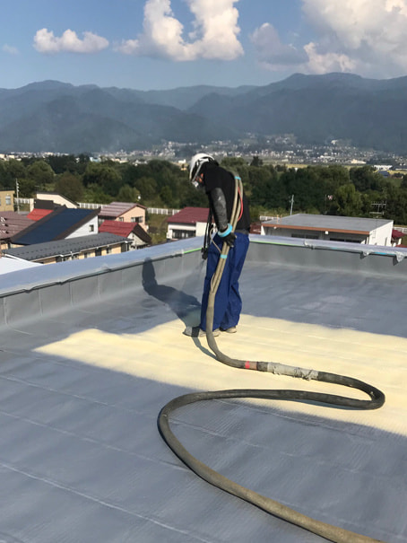 特殊技工⑥超速硬化ウレタンスプレー防水工法